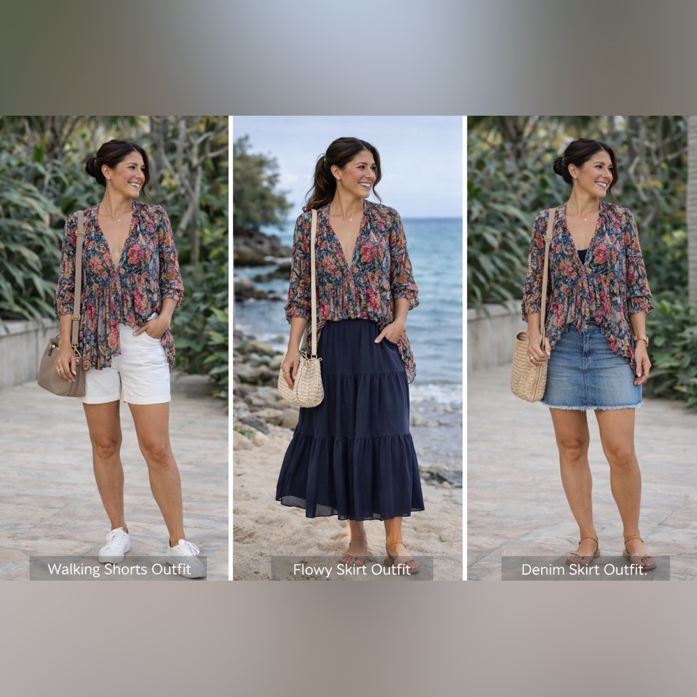 Multicolor Floral Sheer blouse